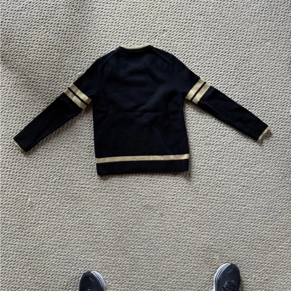 Draper James 100% wool spirit sweater in black and gold - Picture 5 of 5